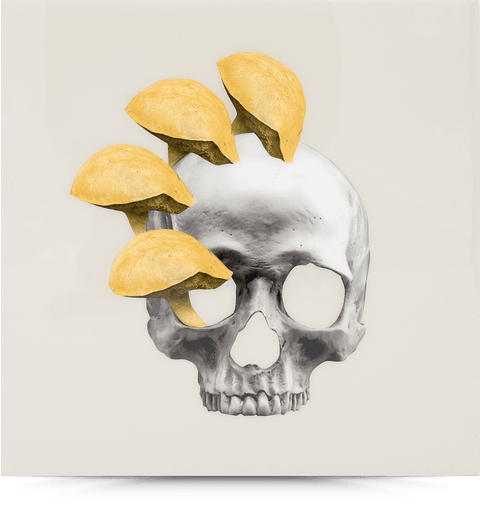 I Want Your Skull 1 Original—11x11 Resin Panel